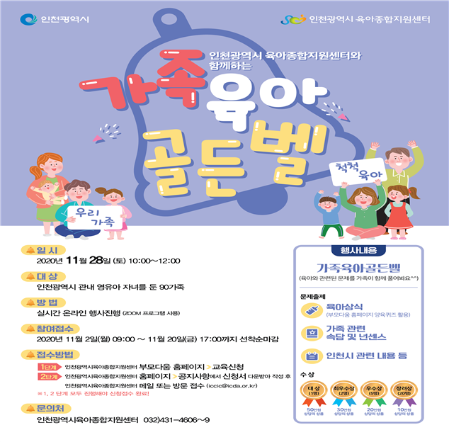 인천시, 가족육아 골든벨을 울려라!