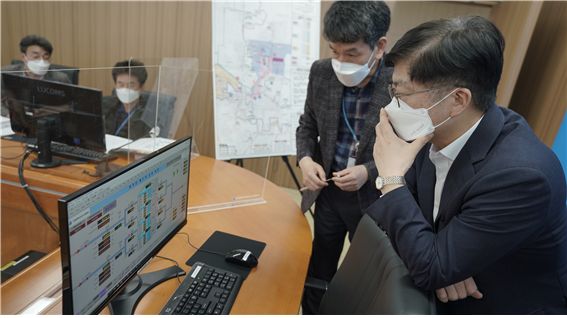 안영규 행정부시장, 상수도 수계전환 현장 점검 나서