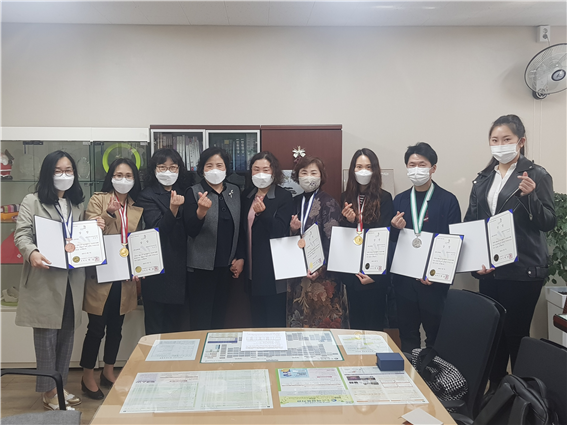 여성복지관 『2021년 지방기능경기대회』 5개 메달 획득