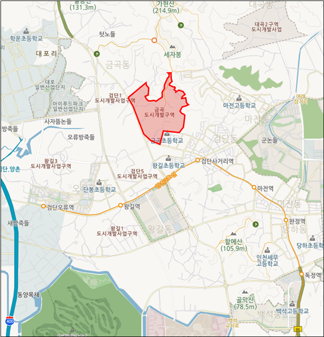 ‘금곡 도시개발구역’지정 해제