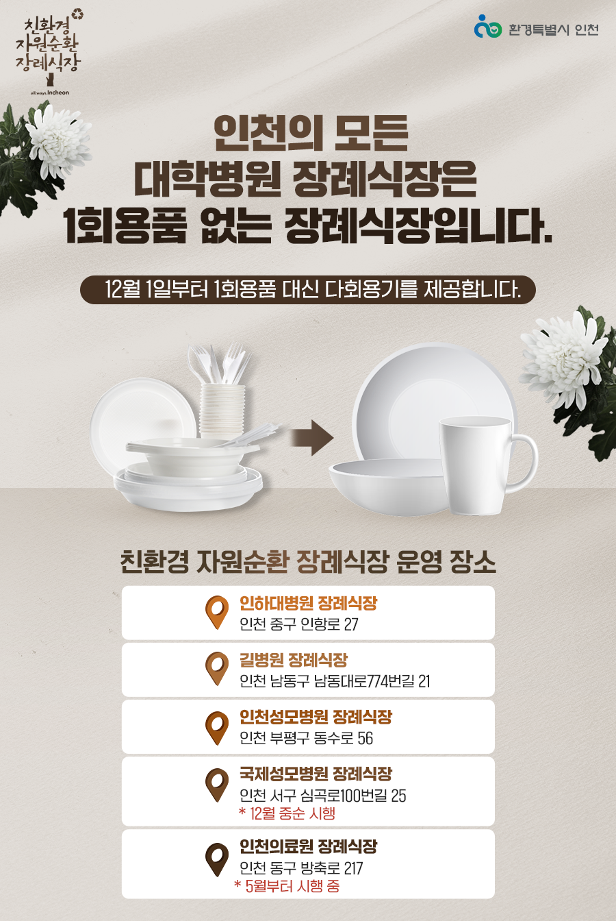 친환경 자원순환 장례식장 포스터