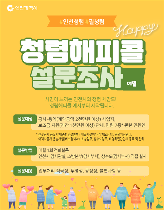 청렴해피콜 홍보 포스터