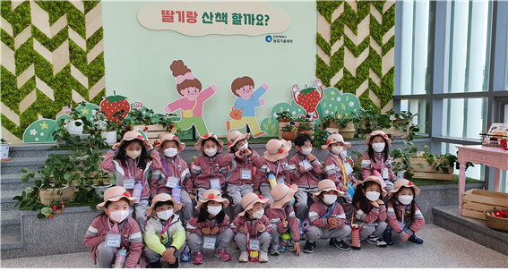 딸기 전시 관람 사진