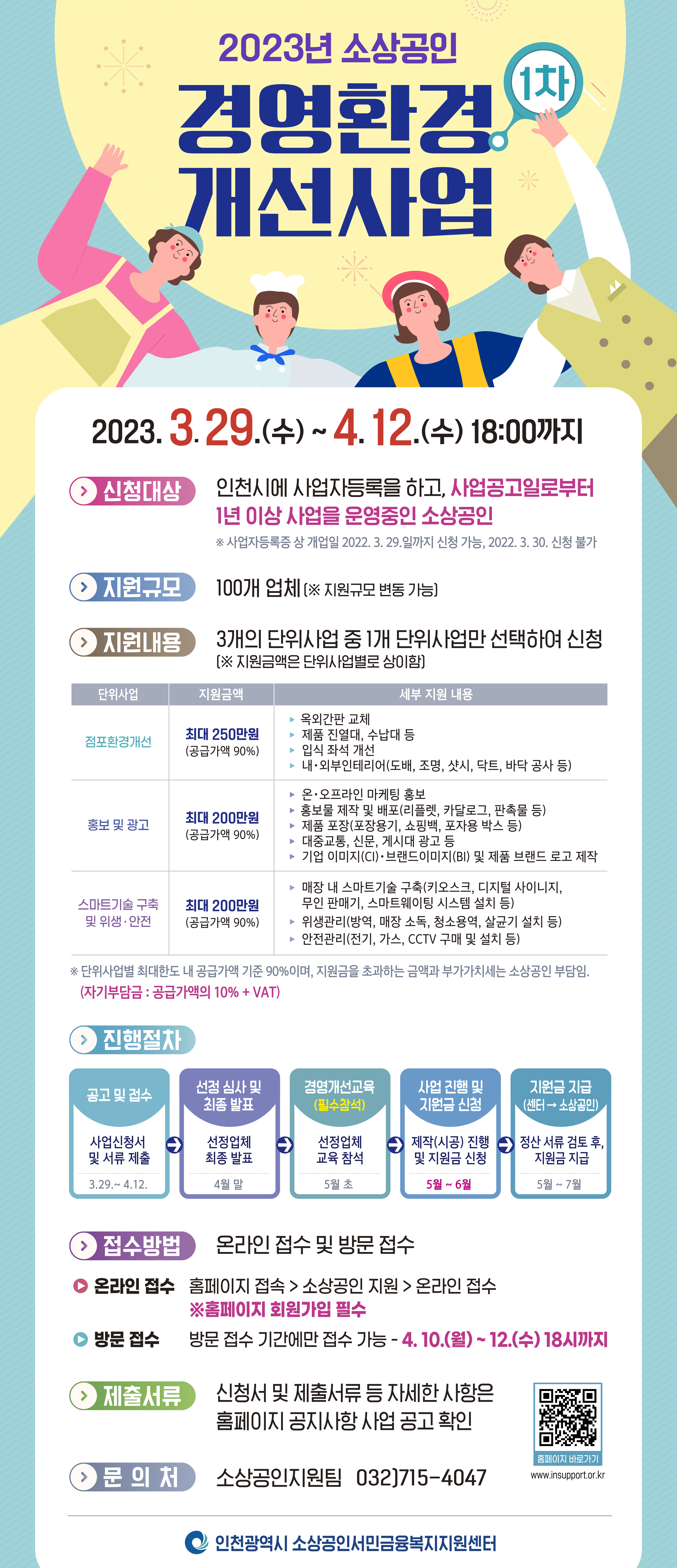 소상공인 경영환경개선 지원사업 홍보포스터
