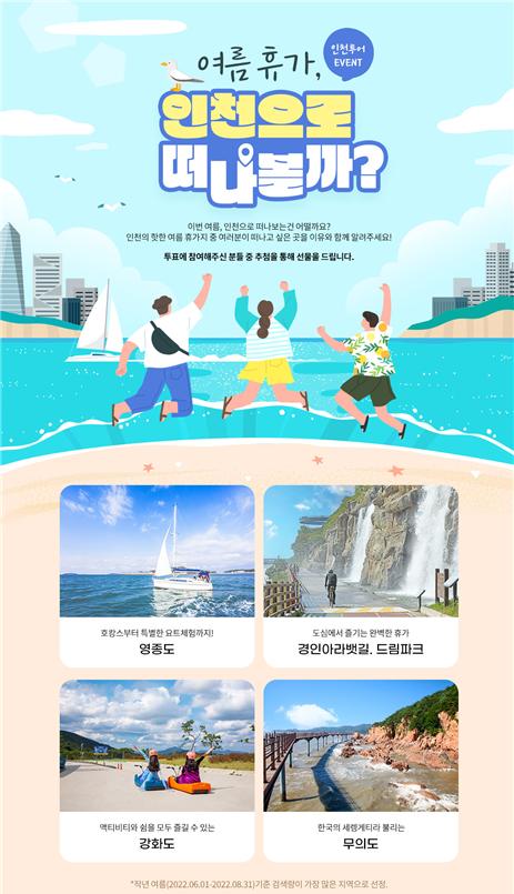 인천투어 하계 휴가철 이벤트 배너 이미지