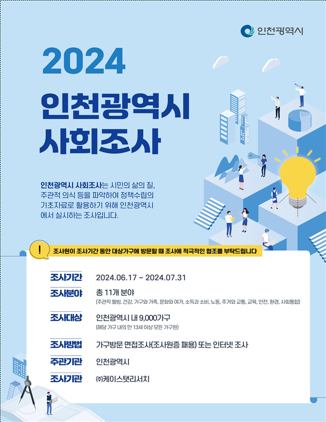인천광역시 사회조사 홍보물