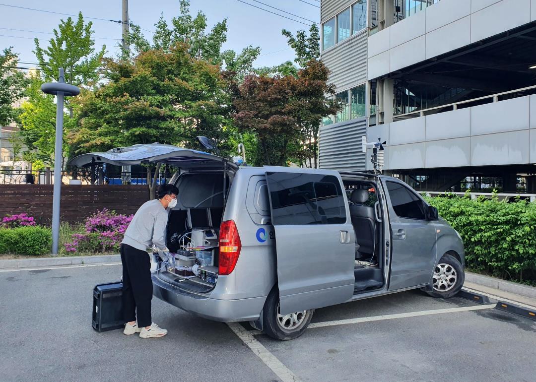시료 채취 사진