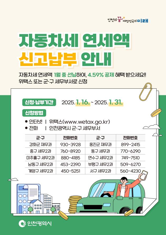 자동차세 연세액 납부 관련 홍보사진