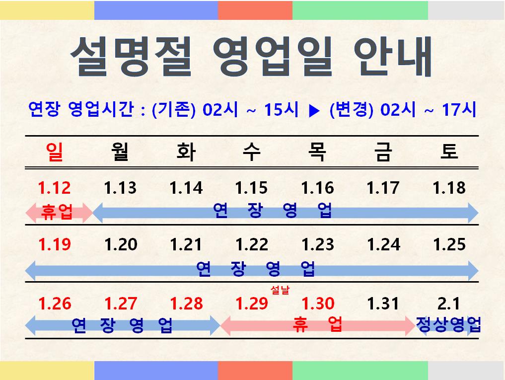 영업일 안내