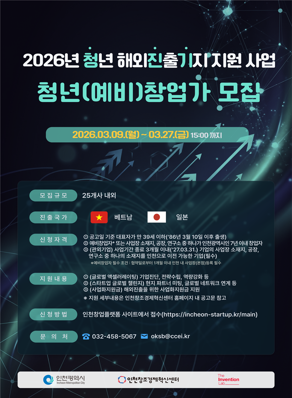청년창업가 모집 홍보포스터
