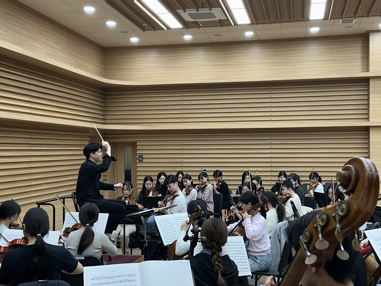 인천시립청소년교향악단 연습 사진