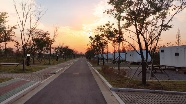 수도권매립지 캠핑장 전경