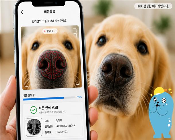 반려견 비문등록 이미지(AI생성)