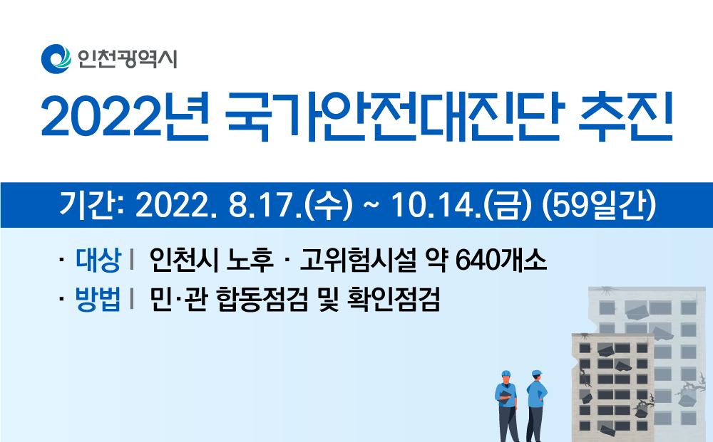2022년 국가안전대진단 추진(8.17.~10.14.)