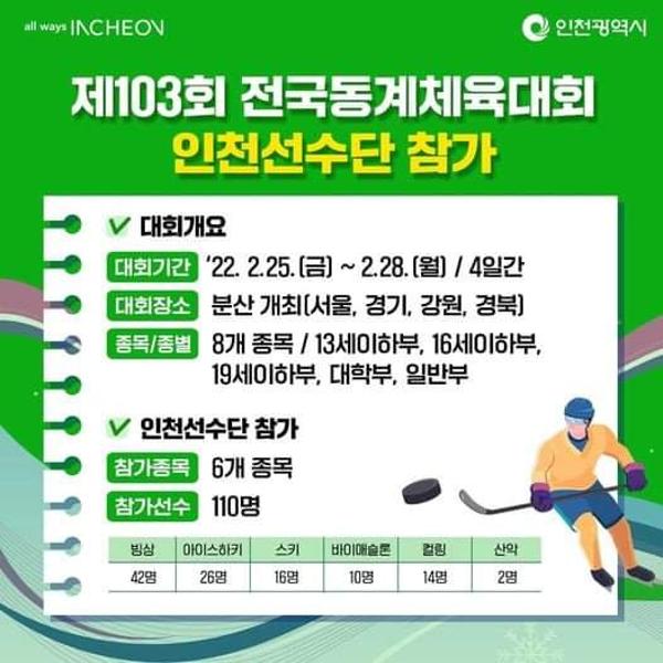 제103회 전국동계체육대회 인천선수단 참가_1