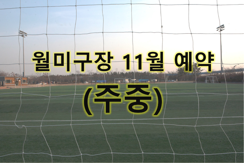 월미구장 11월 운영안내(주중)