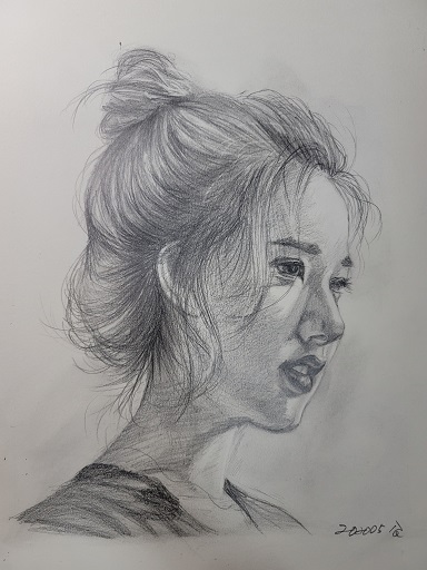 연필인물화 수강생 작품
