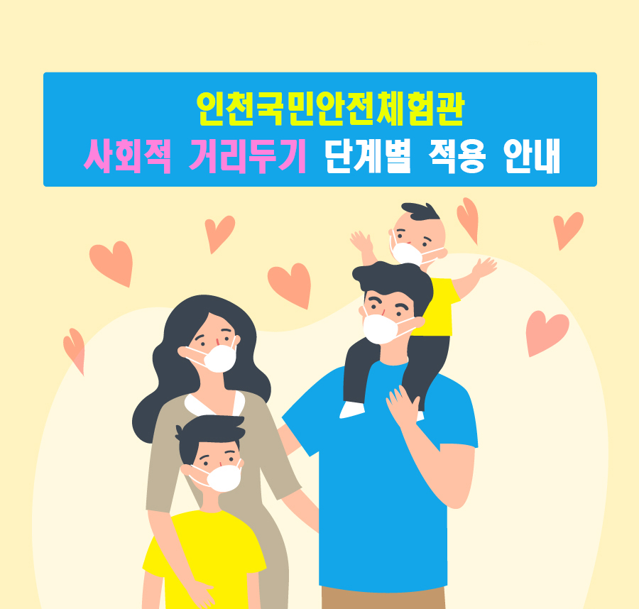 인천국민안전체험관 사회적 거리두기 단계별 적용 안내