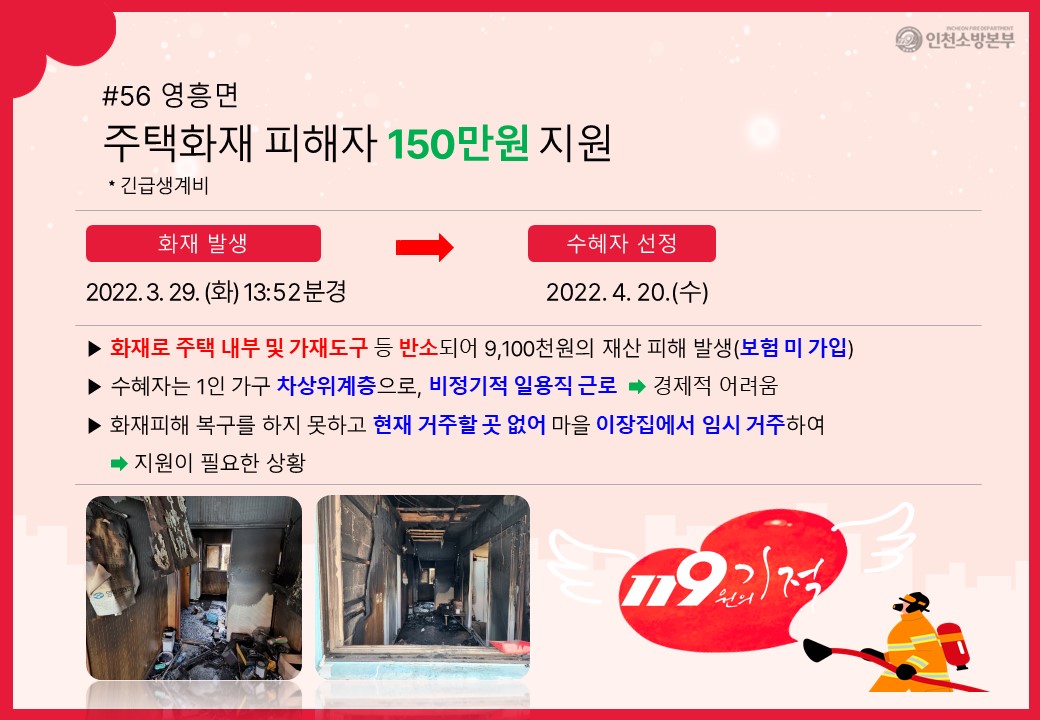 <56호>영흥면 주택화재 피해자 