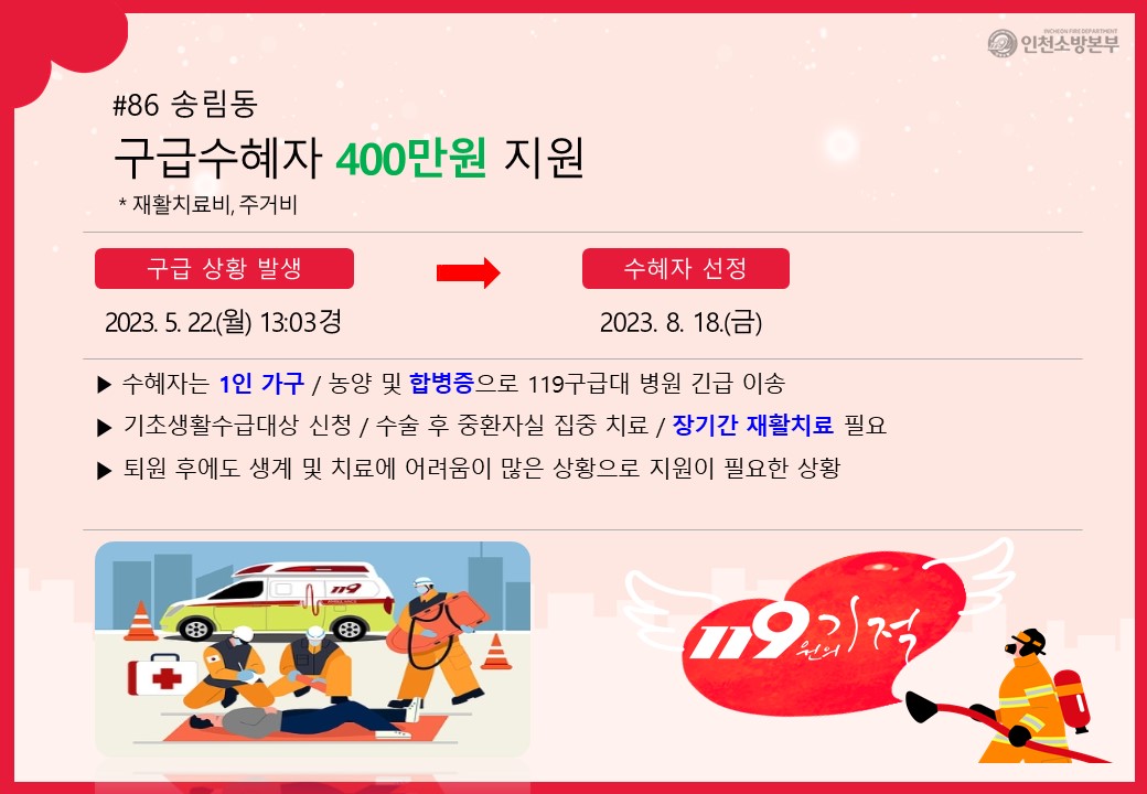 <86호> 송림동 구급수혜자