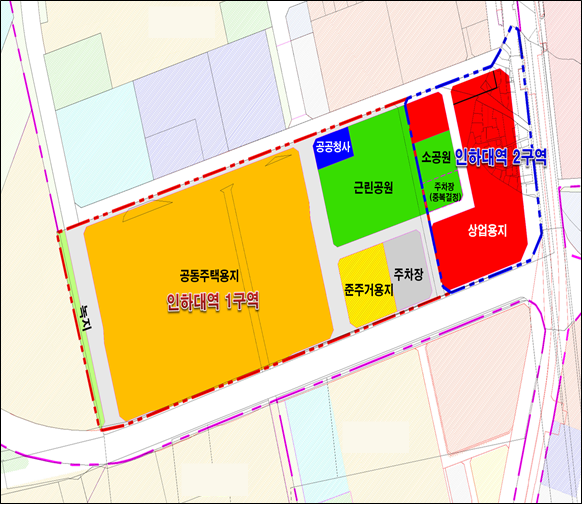 용현·학익 2-2블록 인하대역(1·2구역) 도시개발사업