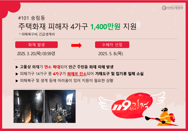 <101호> 송림동 주택화재 피해자