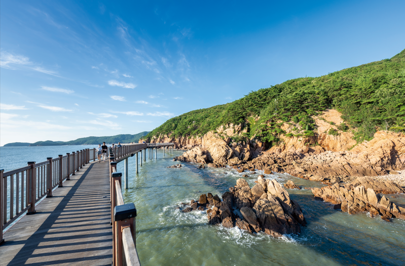 沿着海岸漫步的舞衣岛海上旅游探访路