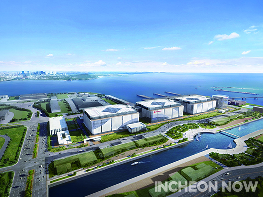 <롯데 바이오로직스 송도 메가플랜트 조감도>