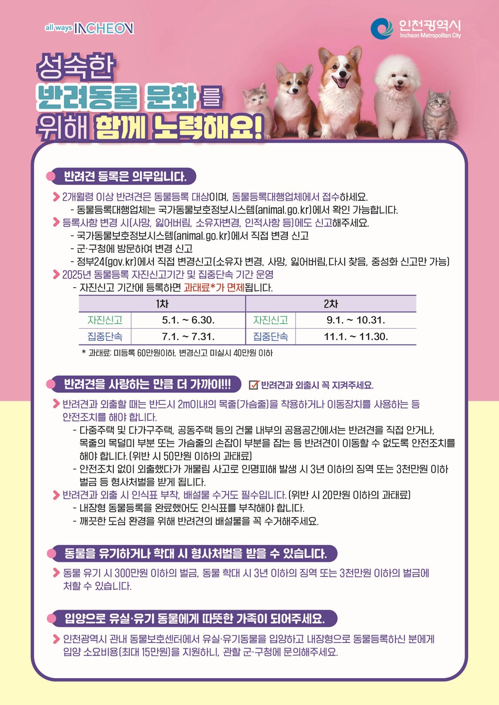 성숙한 반려동물 문화