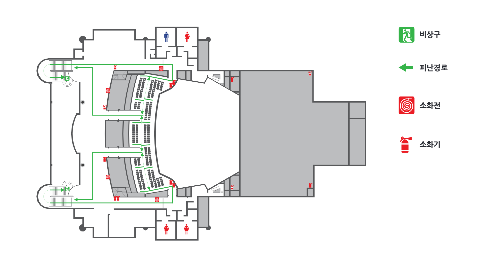 대공연장 2층 객석 안내도