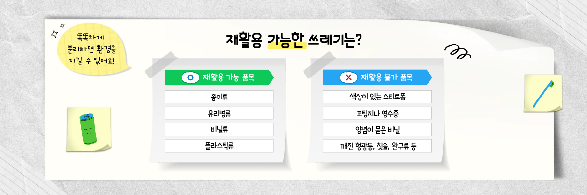 재활용가능한쓰레기는?