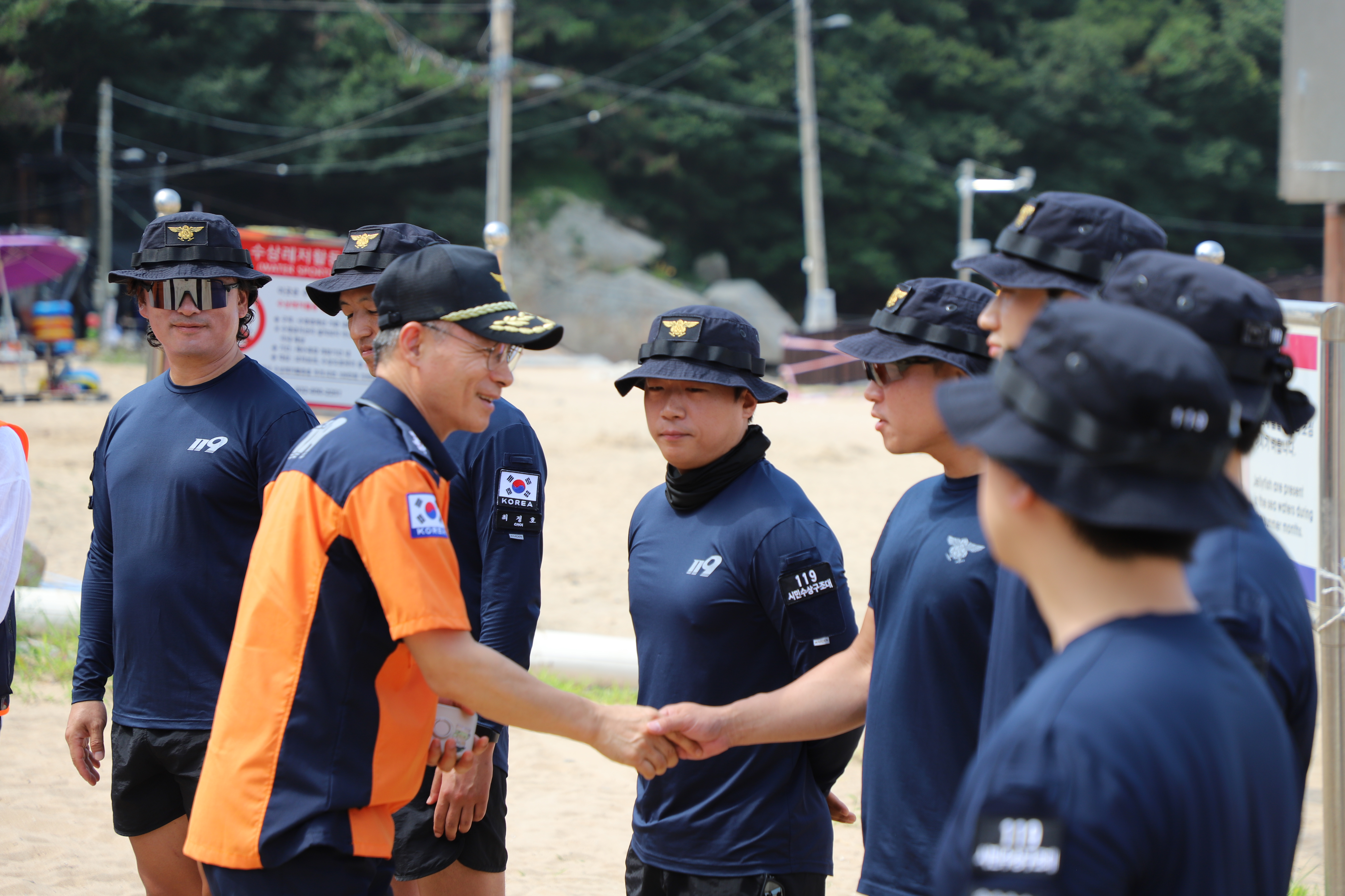 0731 을왕리해수욕장 시민수상구조대 격려 방문