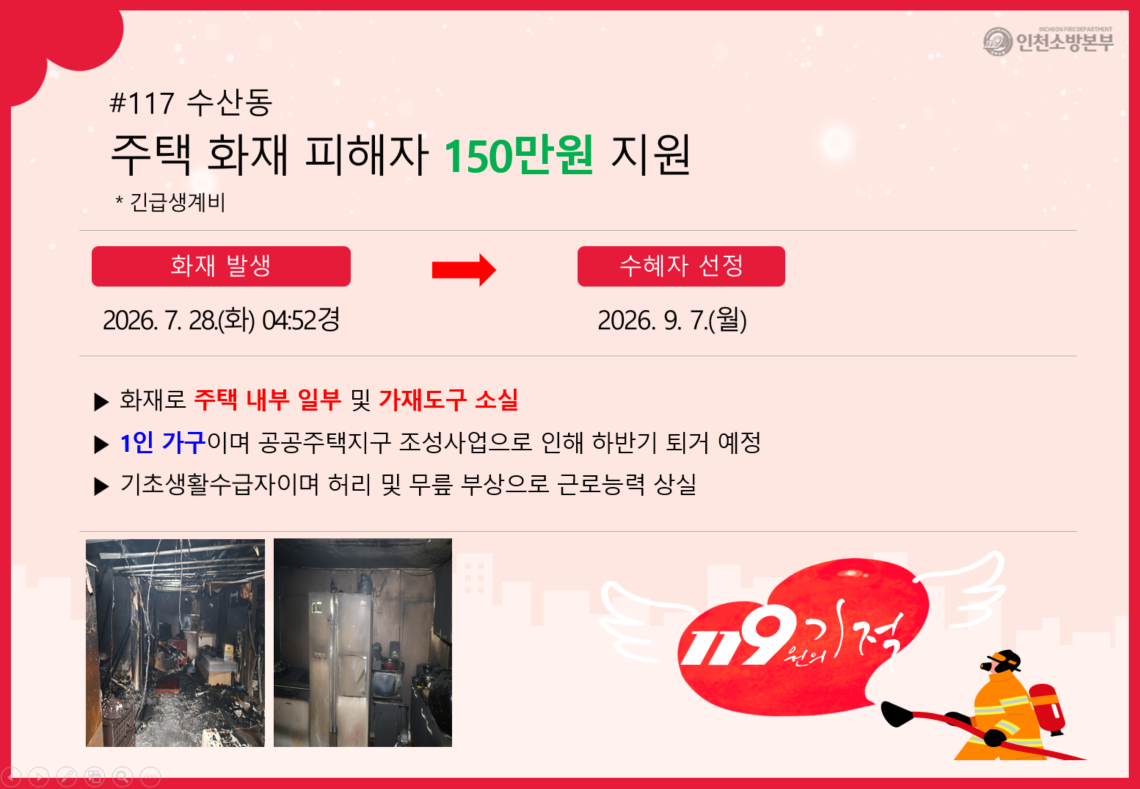 <117>수산동 주택화재 피해자