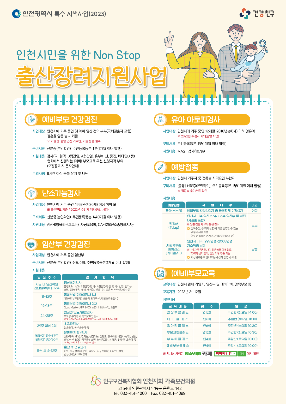 인천시민을 위한 논스톱 출산장려지원사업