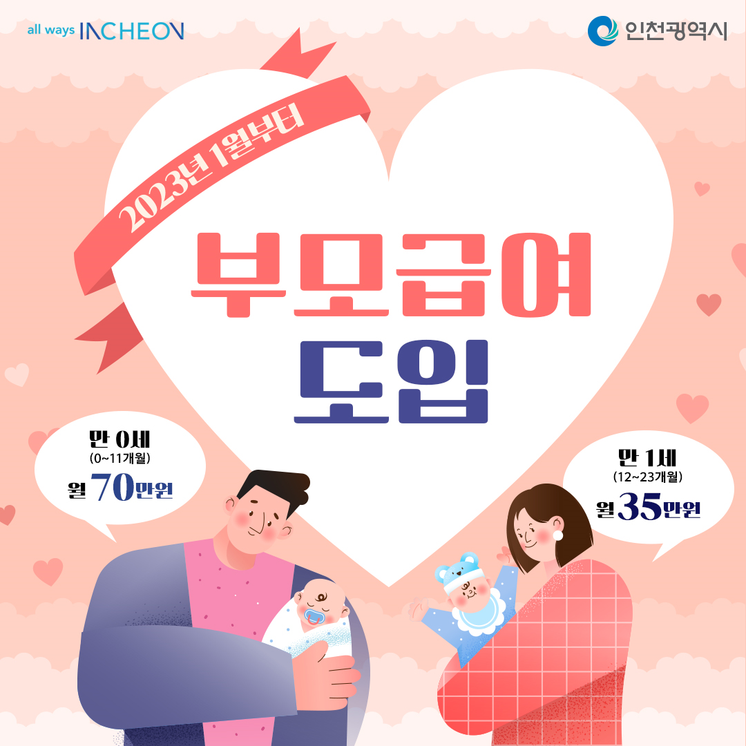 2023년 1월 부터 부모급여 지급!