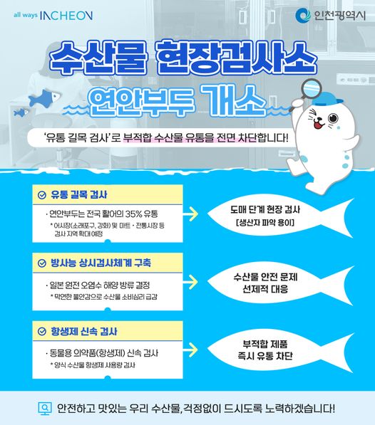 수산물 현장검사소 연안부두 개소