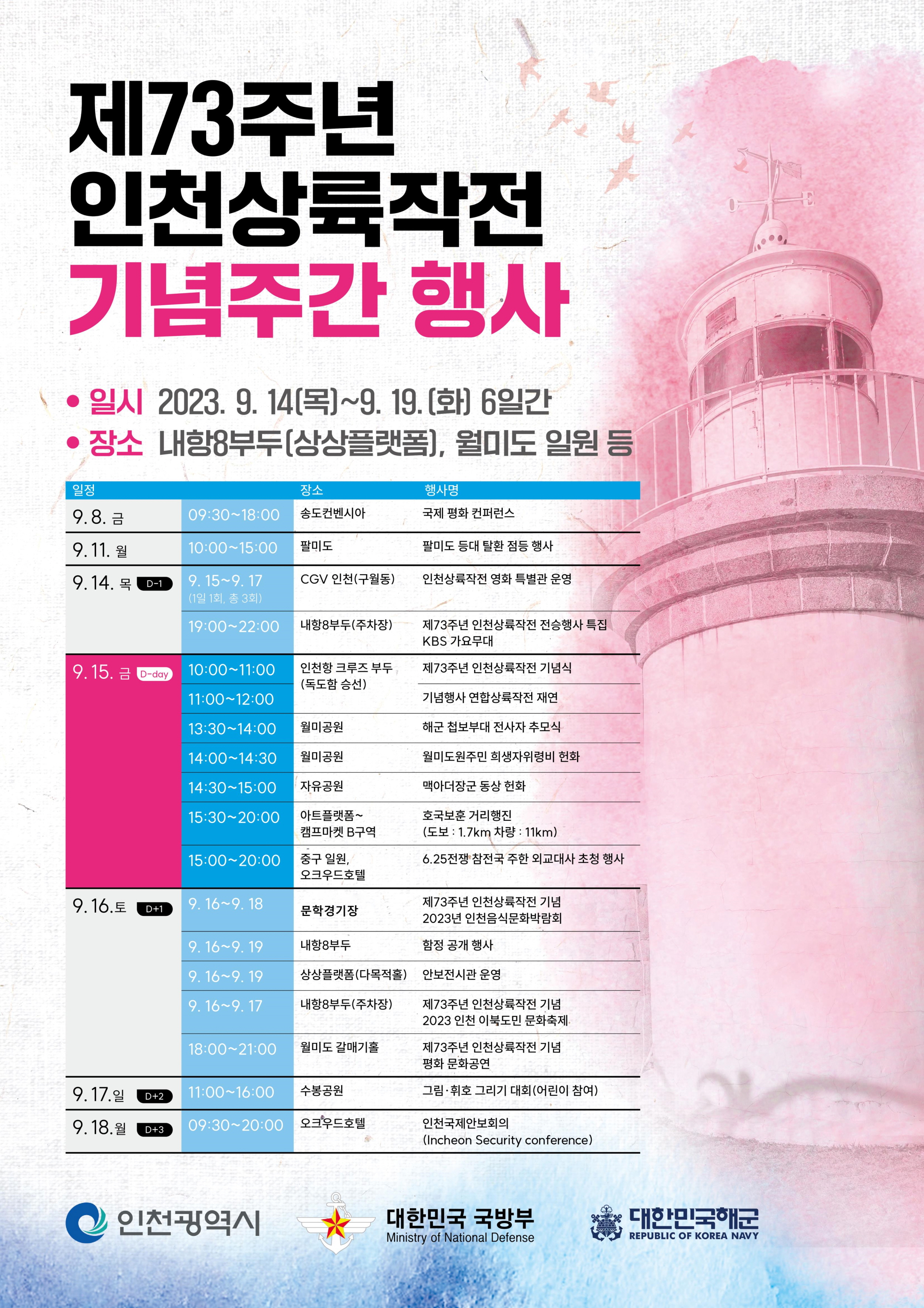 제73주년 인천상륙작전 기념주간 행사
