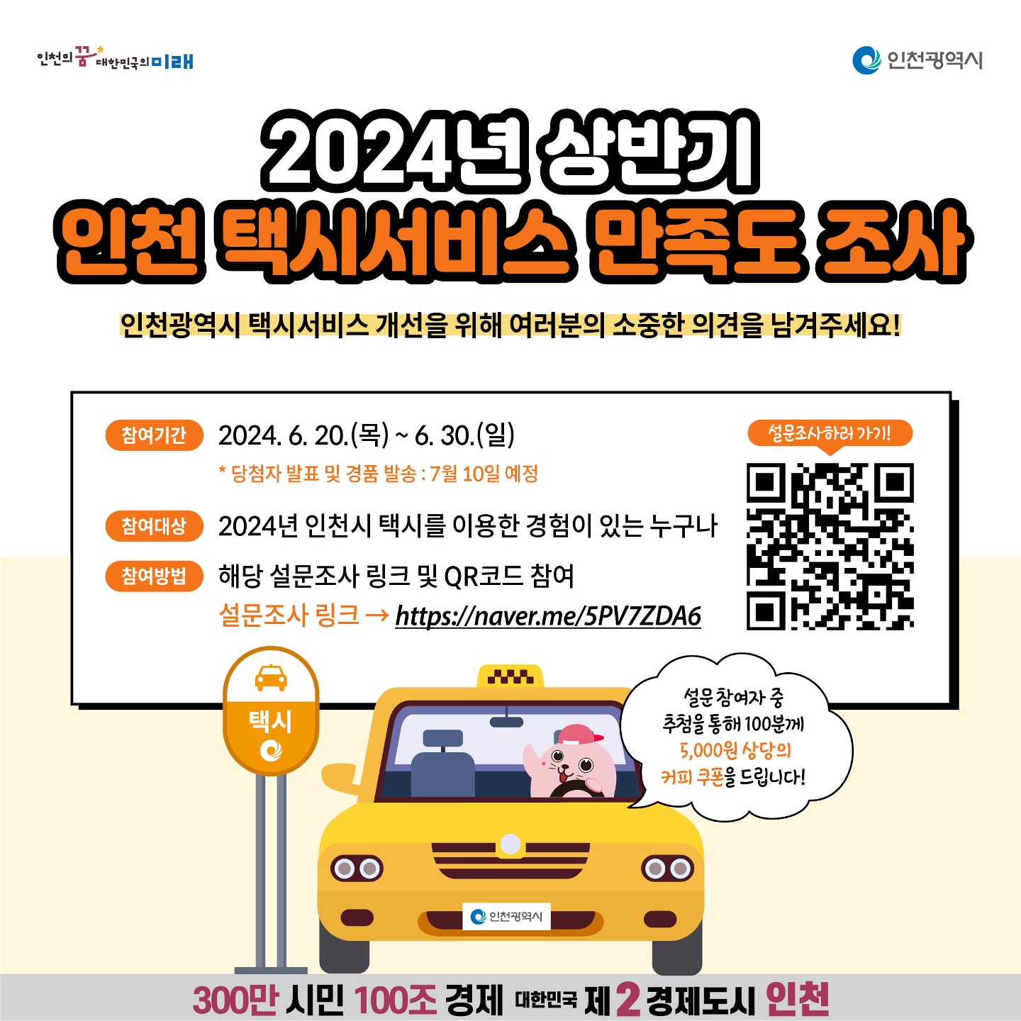 인천 택시서비스 만족도 조사