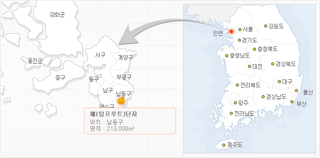 배(탑프루트)단지위치 지도