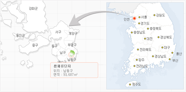 탑베지터블 (쌈채류) 단지위치 지도