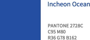 Incheon Ocean / Pantone 2628C, C95 M80, R36 G78, B162
