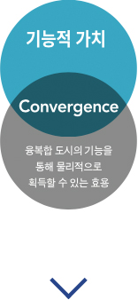 기능적가치 - Convergence - 융복합 도시의 기능을 통해 물리적으로 획득할 수 있는 효용